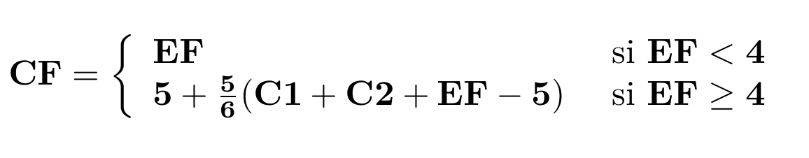 Calificación final
